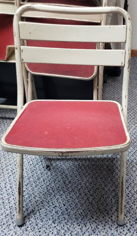 lot 20X image: Vintage Metal Folding Chairs (8).