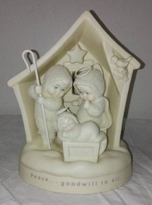 lot 56 image: Snow Babies Nativity.