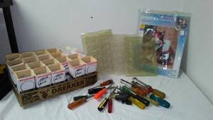 lot 61 image: Light Bulbs and Small Hand Tools Variety and Arts and Crafts.