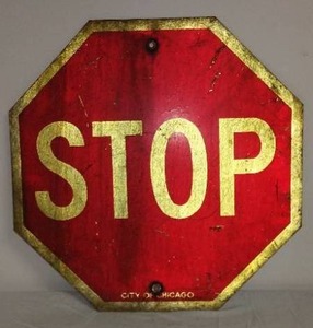 lot 70 image: Metal  STOP Sign