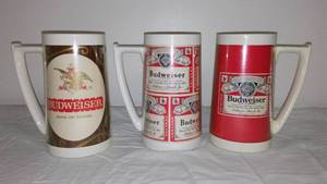 lot 86 image: Budweiser Mugs (3) King Of Beer