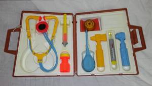 lot 129 image: Fisher Price Medical Kit. 1977
