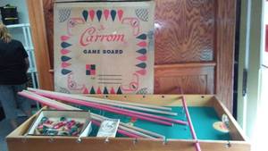 lot 147 image: Carrom and Kik- it games.