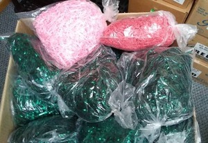 lot 188 image: Bulk Shred. (6 Boxes) Pink, Red, and Green