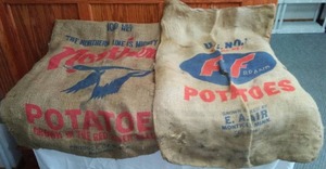 lot 202 image: Burlap Sacks (2). F And F Brand, Monarch