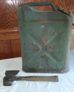 lot 292 image: Gerry Can And Hatchet.