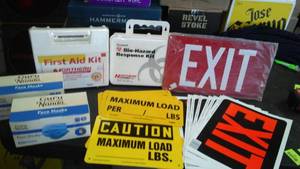 lot 340 image: First Aid and Biohazard Kits.
