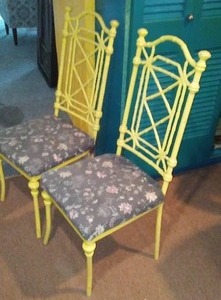 lot 358 image: Vintage Metal Frame Chairs (2)