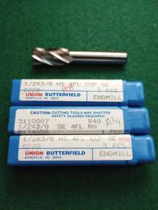 lot 207 image: Union Butterfield 12 X 38 Cup HS End Mills