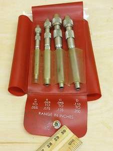 lot 85 image: Set of (4) Starrett Pin Vices .055 -.200