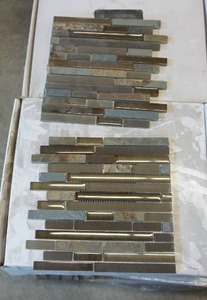 lot 15 image: (4 Boxes) Glass Tile Horizon Intermix Blend #TLC035