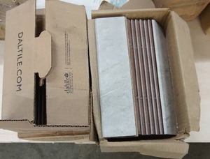lot 57 image: (4 Boxes) daltile Ceramic Wall Tile 3 x 12 x 516