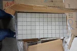 lot 68 image: (1) American Olean Ceramic Tile Desert Gray