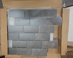 lot 71 image: (1 Box) City Scape Ceramic Tile in Brownstone