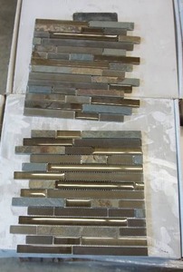 lot 16 image: (4 Boxes) Glass Tile Horizon Intermix Blend #TLC035