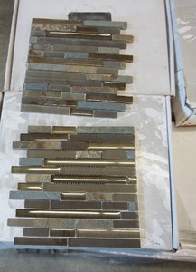 lot 17 image: (4 Boxes) Glass Tile Horizon Intermix Blend #TLC035