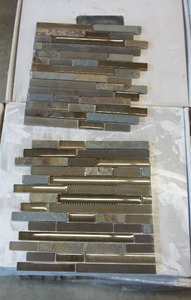 lot 18 image: (4 Boxes) Glass Tile Horizon Intermix Blend #TLC035
