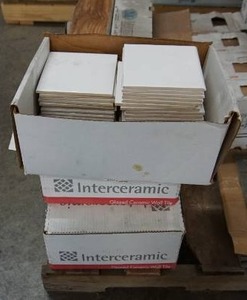 lot 178 image: (4 Boxes) 6 x 6 Ultra White Tile by Interceramic Glazed Wall Tile