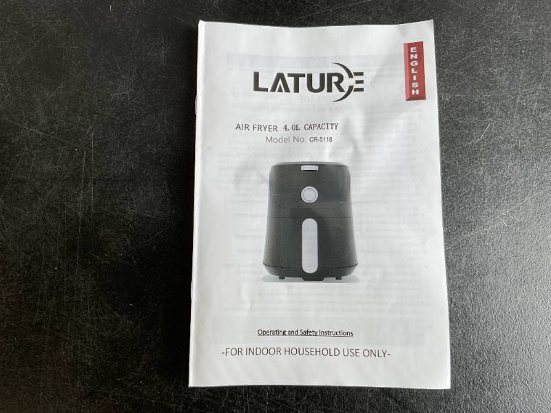 LATURE 4.2 QT Air Fryer Oven Cooker with Temperature and Time