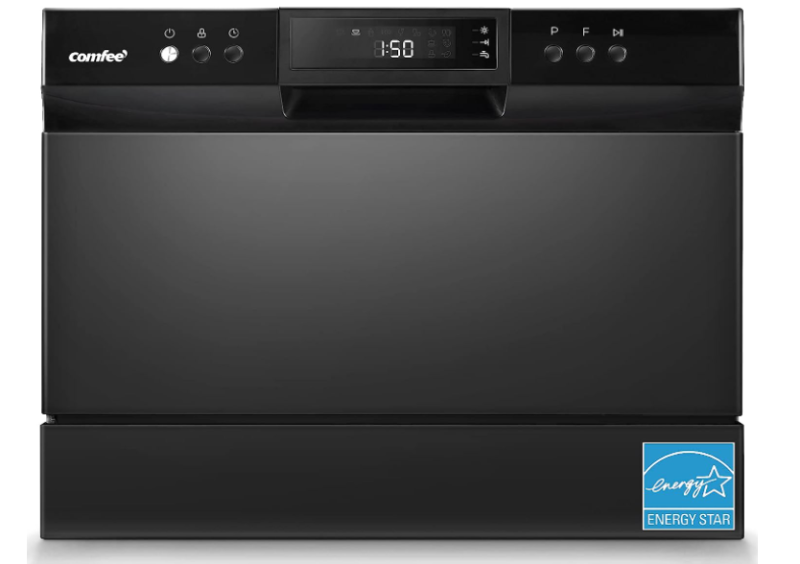 COMFEE' Countertop Dishwasher, Energy Star Portable Dishwasher, 6