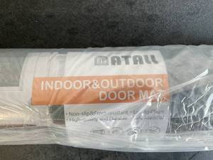 lot 205 image: MATALL Black & Grey Indoor Front Door Rug