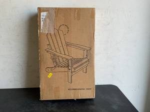 lot 215 image: KINGYES Blue All-Weather Folding Adirondack Chair