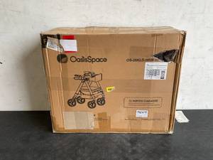 lot 229 image: OasisSpace Blue Heavy Duty Rollator Walker with Large Seat