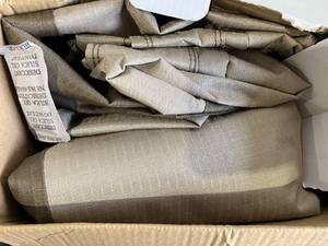 lot 106 image: Hampton Bay Universal Beige and Brown Fabric Chaise Outdoor Patio Cover