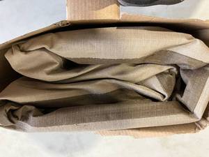 lot 108 image: Hampton Bay Universal Beige and Brown Fabric High Back Outdoor Patio Chair Cover
