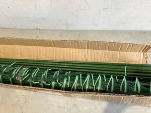 lot 114 image: Feather & Bone Hardware 4 x 100 ft. Safety Fence  25 Steel Plant Stakes