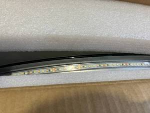lot 115 image: BuLife 28 x 20 inch Oval LED Anti-Fog Dimmable Wall Mounted Bathroom Mirror with Touch Switch