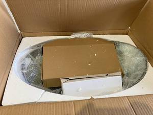 lot 119 image: Yanksmark Tempered Glass Wash Bowl Vessel Sink & Chrome Finish Bathroom Faucet Set