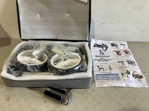 lot 126 image: HobeyHove Small Adjustable Foldable 4-Wheel Dog Wheelchair for Back Legs