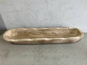 lot 144 image: Uziass Hand Carved Natural Wood Dough Bowl