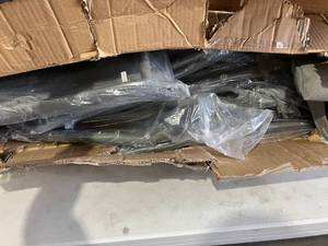 lot 147 image: Shallwe Set of Two Grey Outdoor Adjustable Steel Chaise Lounge Chairs
