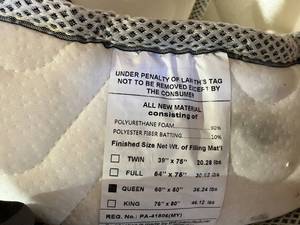 lot 149 image: Queen Size Mattress