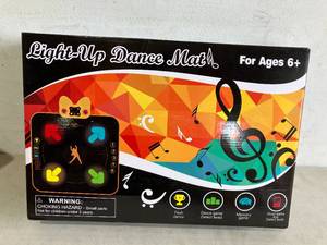 lot 160 image: RenFox Dance Mat for Kids with 4-Light-up Buttons, Wireless Bluetooth, AUX, Built-in Music 4-Game Modes and 5-Challenge Levels