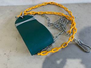 lot 183 image: Kids Green Swing Belt with Yellow Coated Chain