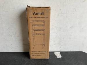 lot 249 image: Azmall 4-Tier Over the Toilet Grey Storage Shelf