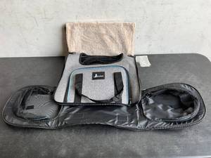 lot 252 image: LOT OF 2 Siivton Airline Approved Soft Sided Grey Pet Carrier with Fleece Pad and expandable Sides