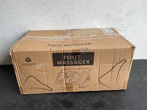 lot 259 image: Expansion Wellness Matte Black Shiatsu Foot and Calf Massager Machine with Heat and Remote Control