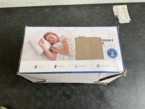 lot 273 image: Groye GrayWhite Adjustable Neck Memory Foam King Size Pillow