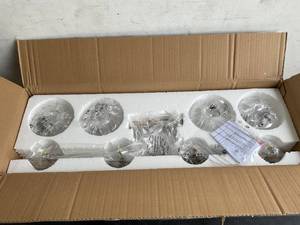 lot 274 image: CO-Z 4-Light Antique Brass Wall Sconce Vanity Lights with Glass Shade