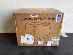 lot 281 image: DEPFALL Professional 2-in-1 Black Large Capacity Hot Towel Warmer Cabinet