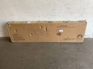 lot 401 image: Walker Edison Essentials 70 inch Barnwood TV Stand