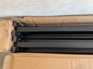 lot 25 image: Amazon Basics Foldable 14 inch Black Metal King Size Platform Bed Frame with Tool Free Setup