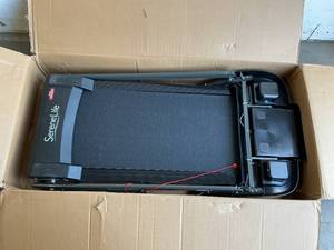 lot 29 image: SereneLife Folding Treadmill with LCD for Walking & Running with Preset and Adjustable Programs and Bluetooth Connectivity