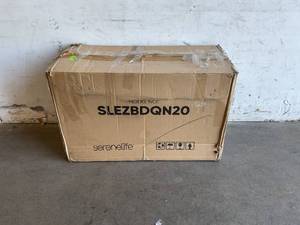lot 49 image: SereneLife EZ Bed Self-Inflating Queen Size Air Mattress with Frame, Built-In Pump & Rolling Case
