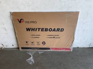 lot 60 image: VIZ-PRO 48 x 36 inch Magnetic WhiteboardDry Erase Board with Silver Aluminum Frame