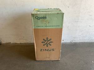 lot 65 image: Zinus 12 Inch Pressure Relieving Green Tea Memory Foam Queen Size Mattress Bed-in-a-Box